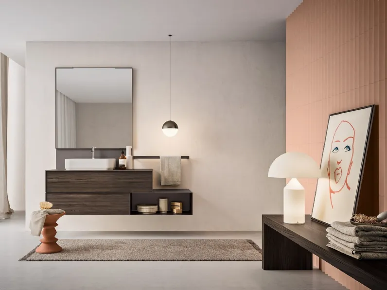 Mobile da Bagno Dress Geowood Moka di Artesi