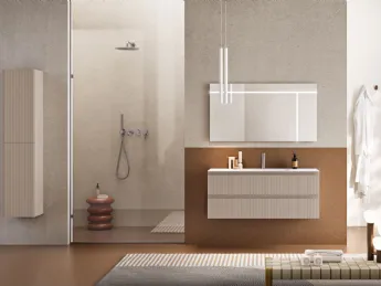 Il mobile sospeso Artico 05 di Bluelife è una soluzione elegante e funzionale per il tuo bagno.