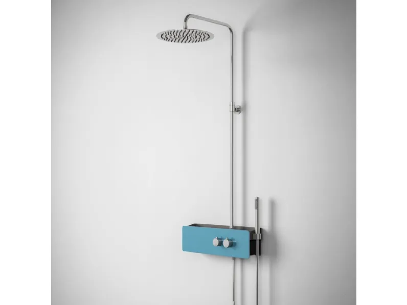 Miscelatore con soffione Azulejo Column di Glass