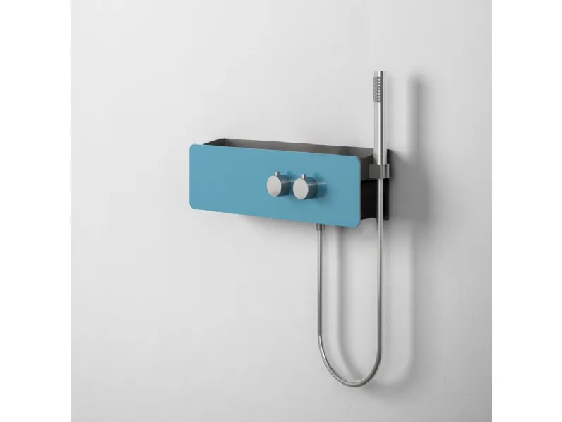 Miscelatore Azulejo con mensola contenitore di Glass