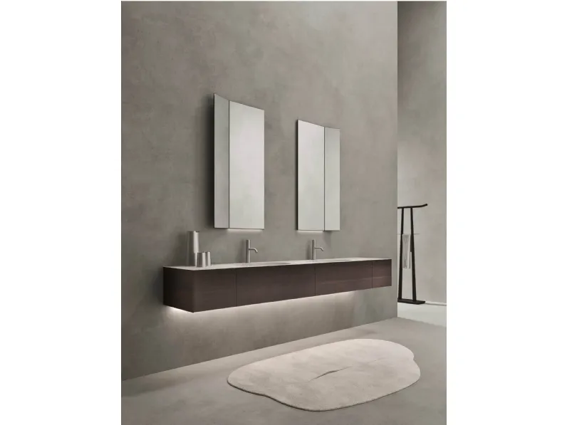 Mobile da Bagno sospeso in Rovere termocotto Azuma 24 04 di Milldue