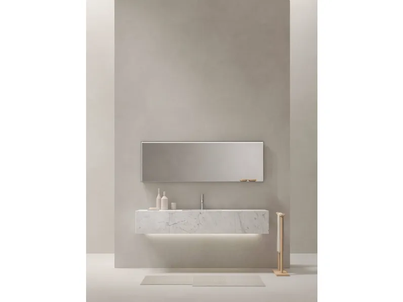 Mobile da Bagno sospeso in marmo Bianco di Carrara Azuma 24 05 di Milldue