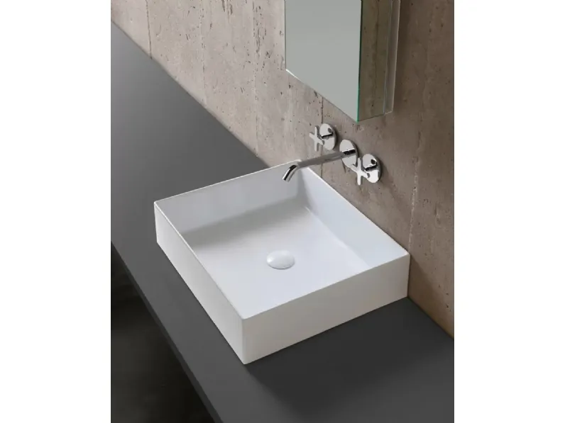 Lavabo da appoggio Elegance Squared 03 di Azzurra Ceramica