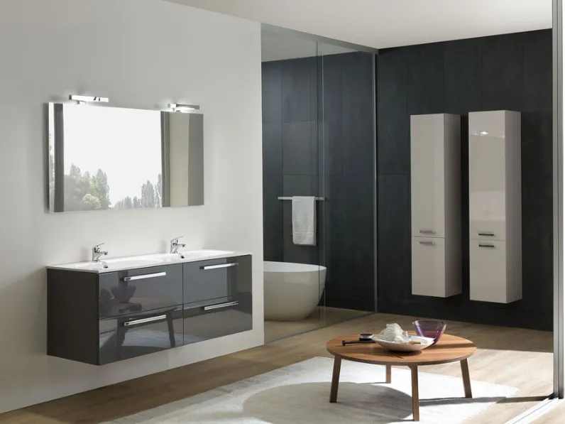 Mobile da Bagno Best 08 Antracite e Fumo Lucido di Nice