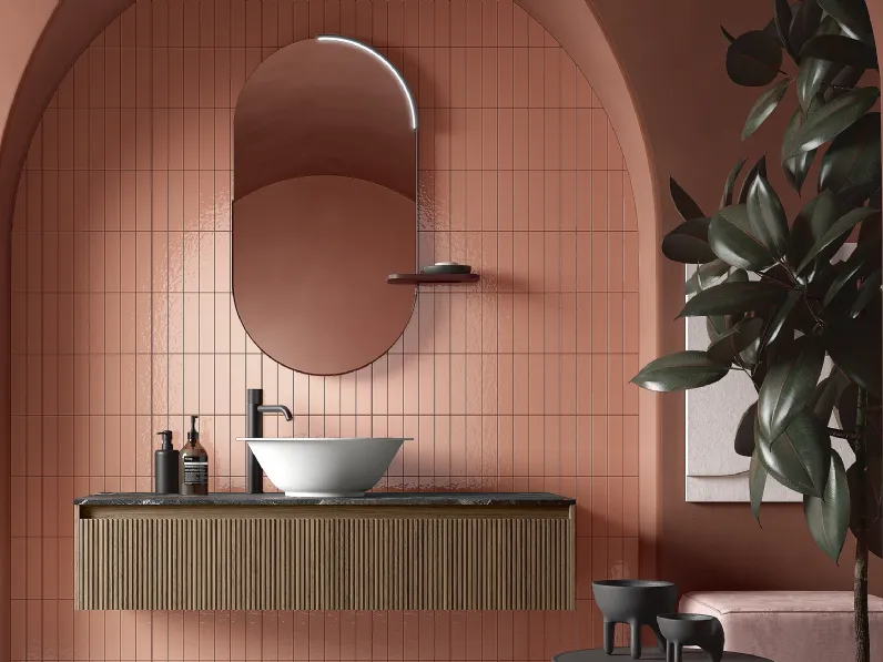 Mobile da Bagno Blend 604 in noce canaletto di Rab Arredobagno