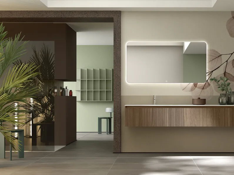 Mobile da Bagno Blend 608 in noce di Rab Arredobagno