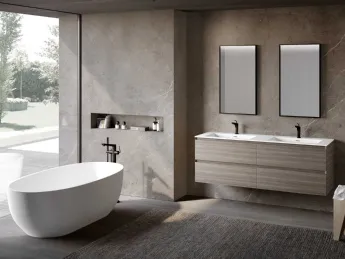 Mobile da bagno Block Syntesi C32 di Azzurra: design essenziale e funzionalità impeccabile per il tu