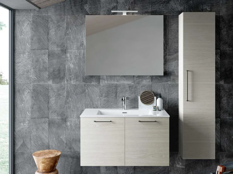 Mobile da Bagno sospeso Block System Syntesi C38 di Baxar