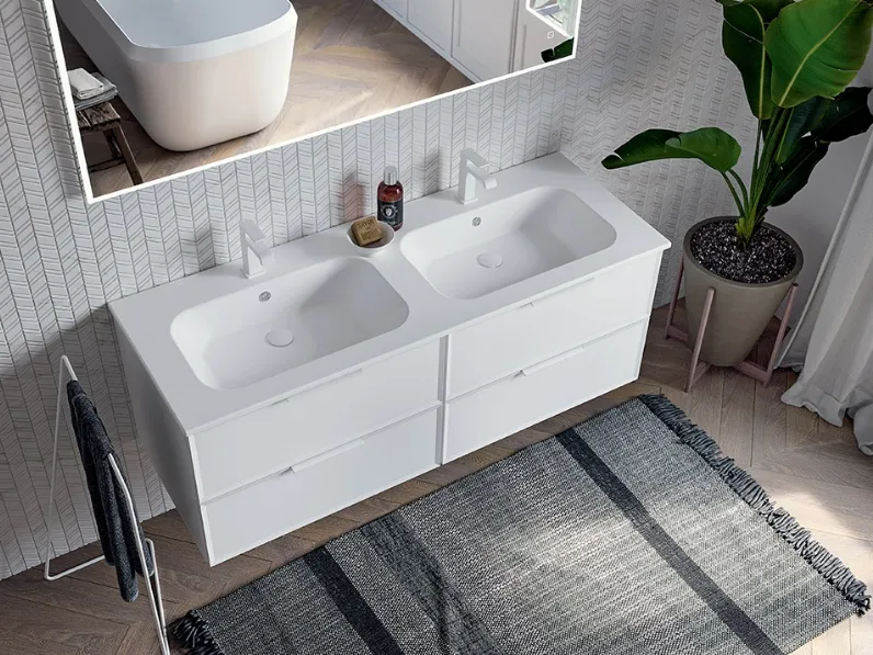 Mobile da Bagno sospeso Blocks Suite 05 di Berloni Bagno
