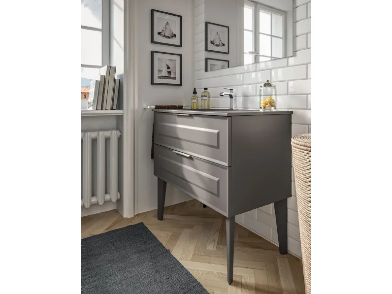Mobile da Bagno a terra Blocks Suite Vintage 01 di Berloni Bagno