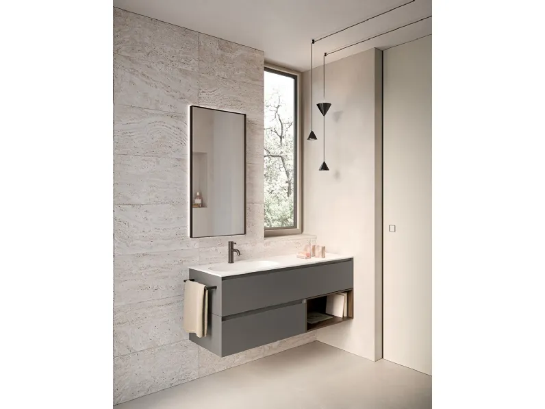 Mobile da Bagno sospeso Blocks Xilo 02 di Berloni Bagno