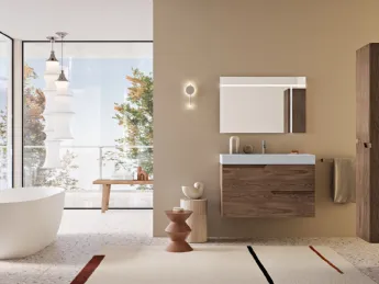 Il mobile sospeso Bora 01 di Bluelife è un mobile da bagno sospeso