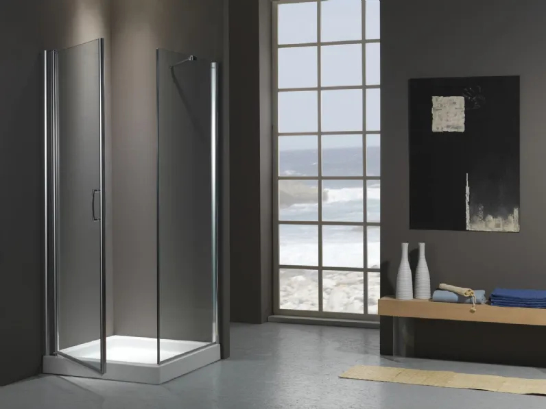 Box Doccia De Luxe Anta e  Vetro Fisso di Bosisio