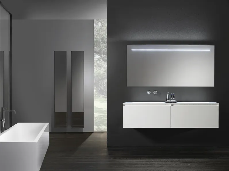 Mobile da Bagno sospeso C28 in laccato Bianco di Casabath