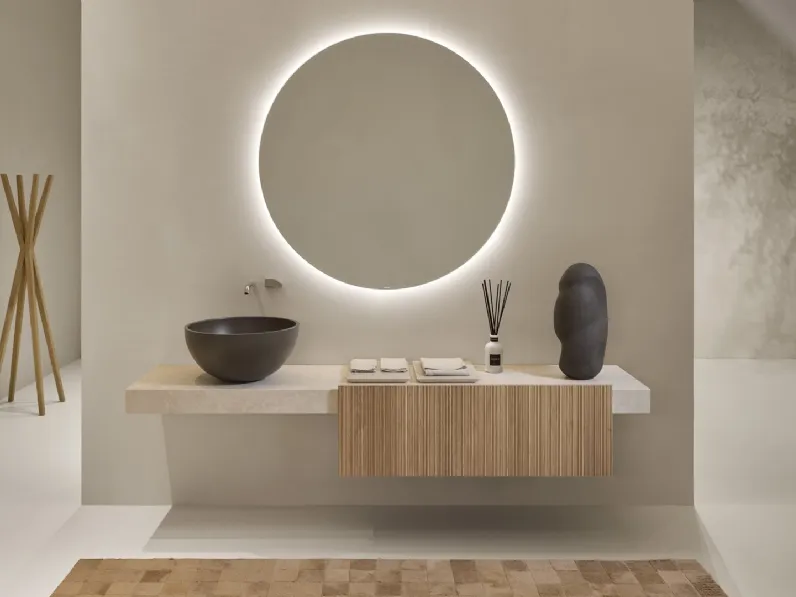 Mobile da Bagno Cartesio n Rovere e Marmo di Antoniolupi
