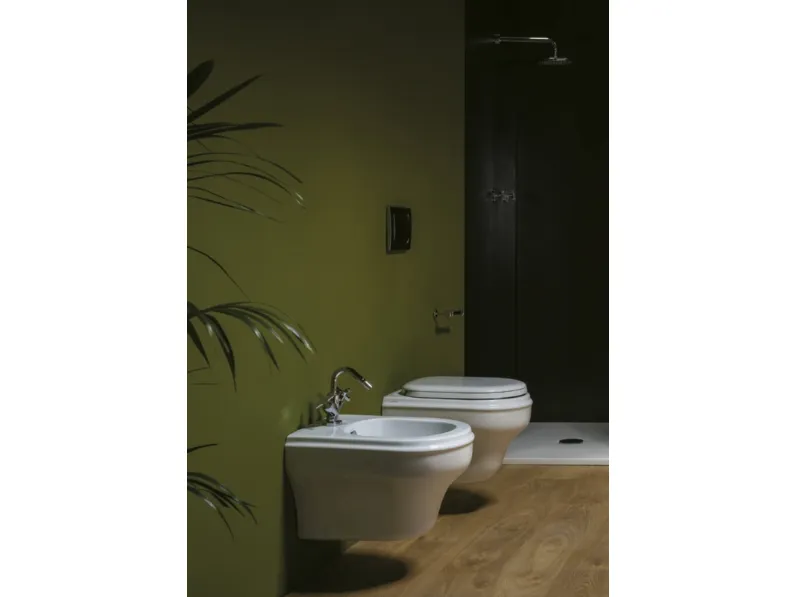 Arredo bagno con sanitari in ceramica sospesi Charme 03 di Azzurra Ceramica