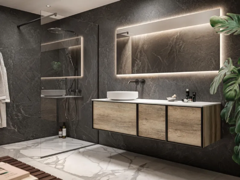 Mobile da Bagno sospeso Class 08 finitura effetto legno di GB Group