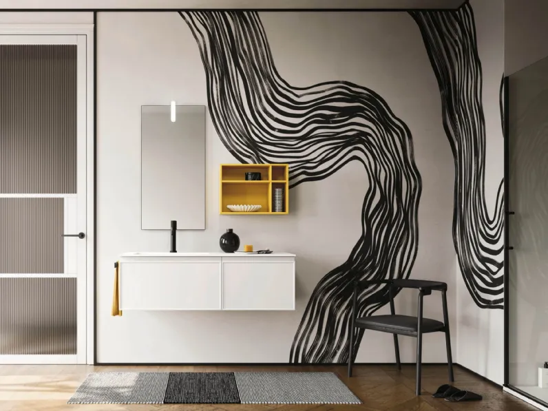 Mobile da Bagno Decor Graphic white di Arbi