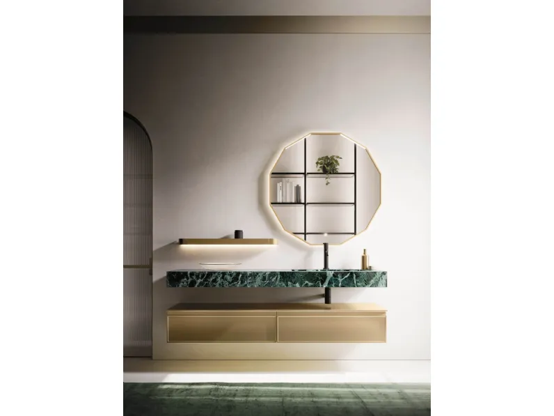 Mobile da Bagno sospeso Decor Precious gold di Arbi