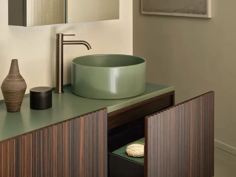 Mobile da Bagno sospeso Delfo Rettangolare di Ceramica Cielo