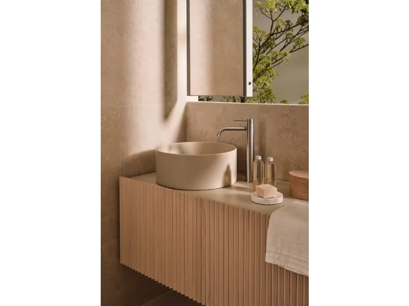 Mobile da Bagno sospeso Delfo Rettangolare di Ceramica Cielo