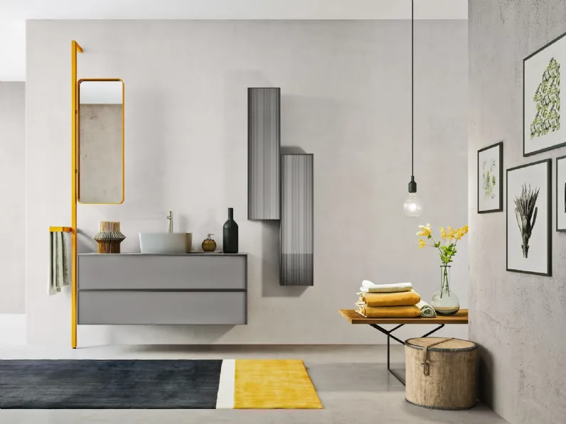 Mobile da Bagno Dress Grigio Cenere opaco di Artesi