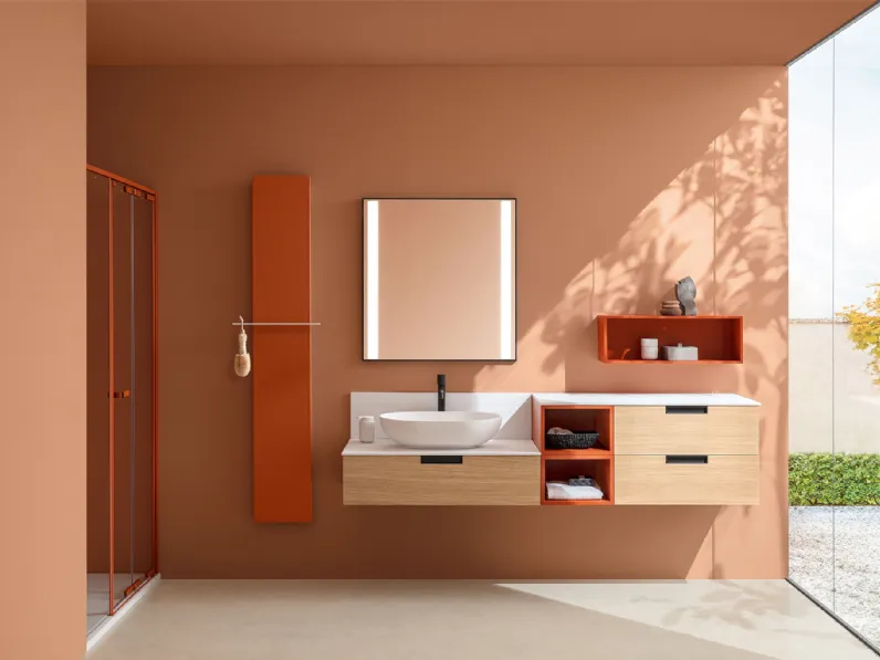 Mobile da Bagno Dress System - Natural 01 di Arblu