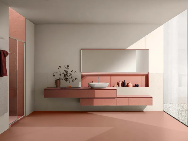 Mobile da Bagno sospeso Dress System - Pietrablu 01 di Arblu