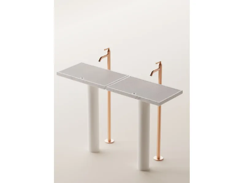 Lavabo a colonna in marmo Ell Grid di Agape