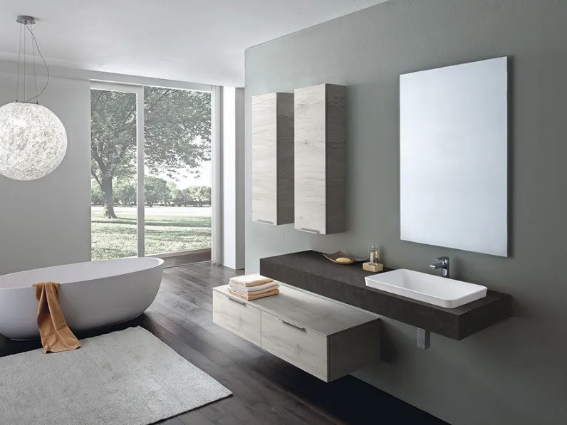 Mobile da Bagno Evo 02 Rovere Crystal di Nice