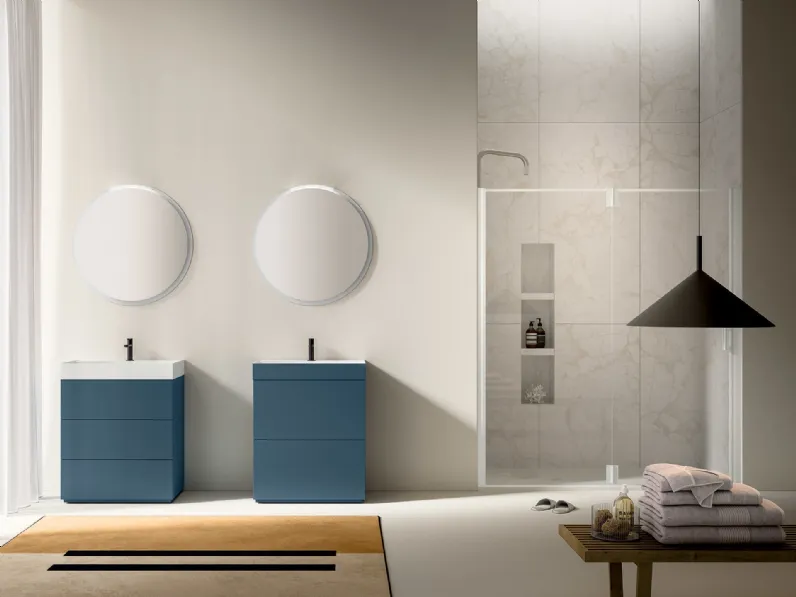 Mobile da Bagno Filo+ Push & Handle Blu Cobalto di Artesi