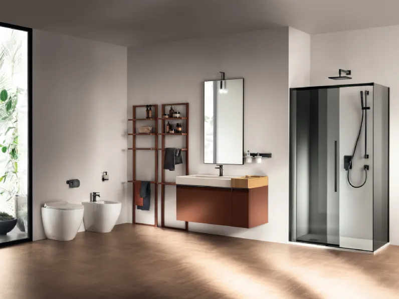 Mobile da Bagno Formalia Laccato Opaco Ruggine di Scavolini Bathrooms