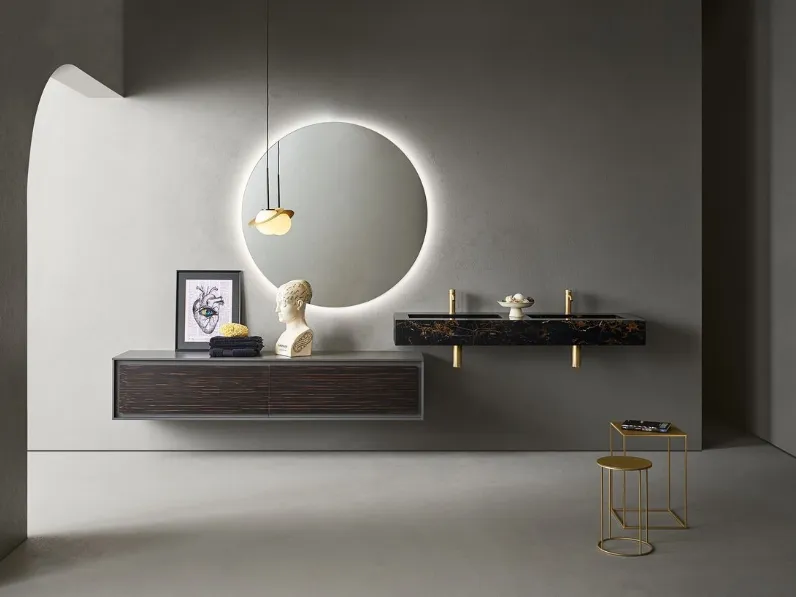 Mobile da Bagno Frame 101 in Ebano e Gres di Pirovano Bagni