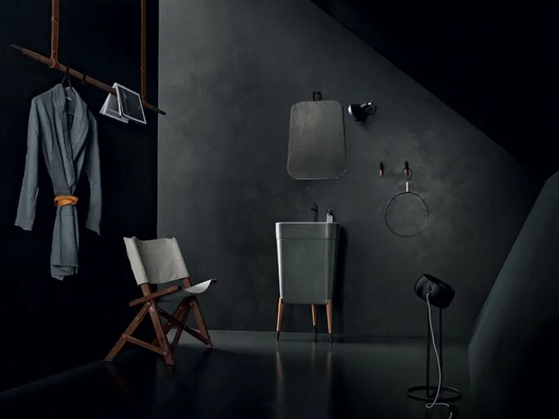 Lavabo Free 03 in tinta Metallico Ferro di Cerasa