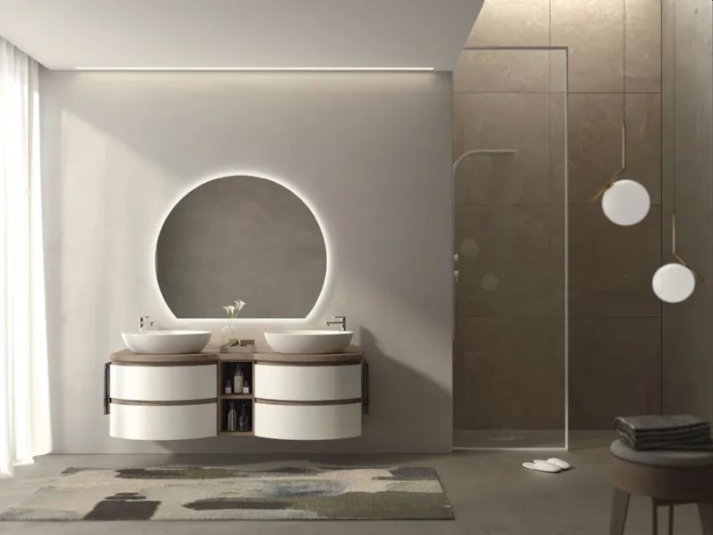 Mobile da Bagno Freedom Curvo 08 di Legnobagno