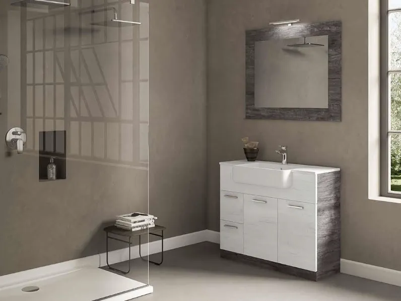 Mobile da Bagno a terra Fresh Monoblocco 11 di Synergie