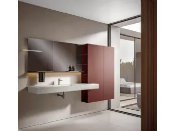 Il mobile da bagno sospeso Giunone 2539 di Edoné unisce design moderno e funzionalità.