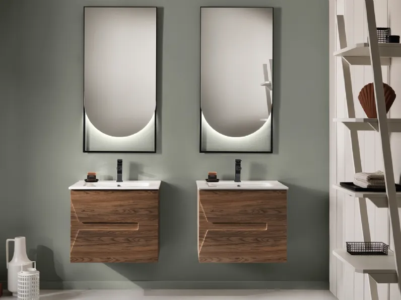 Mobile da Bagno Haiti Tek in pvc effetto legno di Modo Bluelife