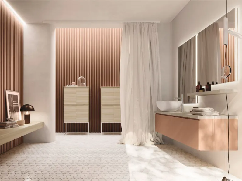 Mobile da Bagno sospeso Ho-me plus J 42 in laccato di Arbi