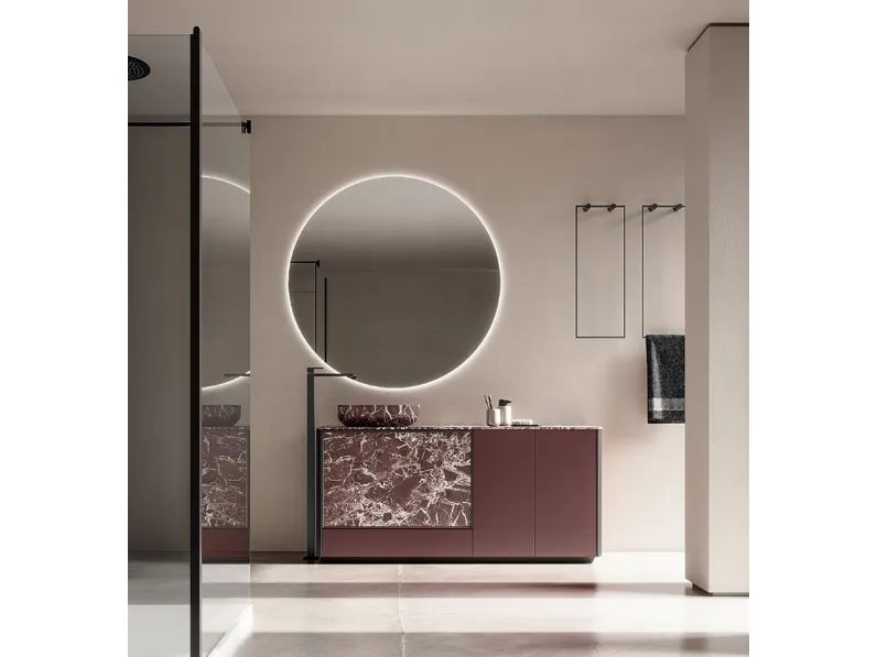 Mobile da Bagno Honey 01 in laccato e resina di Cerasa