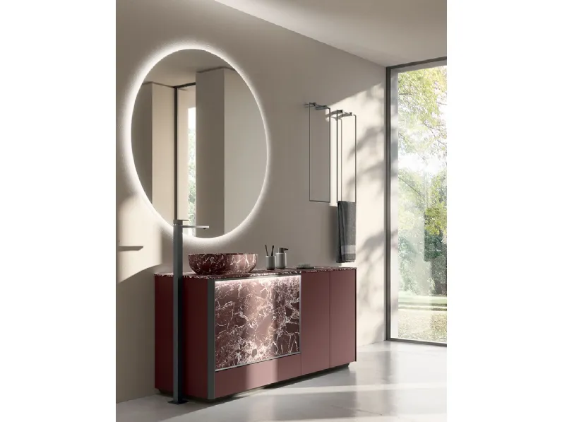 Mobile da Bagno Honey 01 in laccato e resina di Cerasa