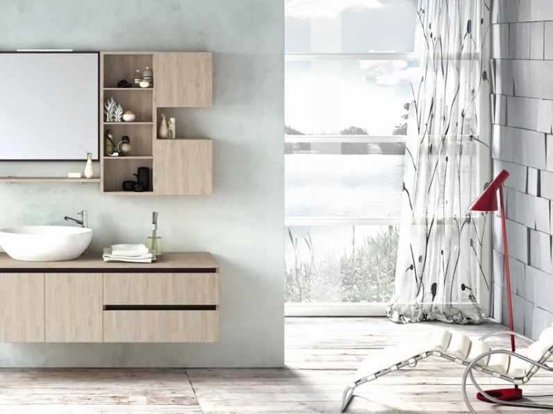 Mobile da Bagno sospeso Hope 03 in laminato di Arredoquattro