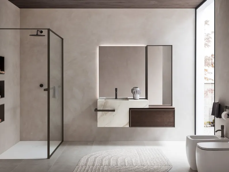 Mobile da Bagno sospeso Horizon System 01 di Arblu