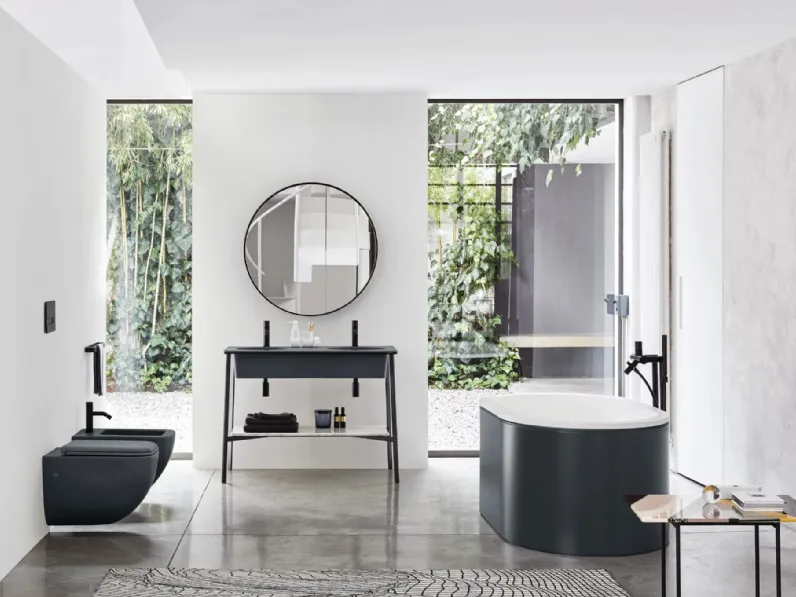 Mobile da Bagno I Catini Doppio di Ceramica Cielo