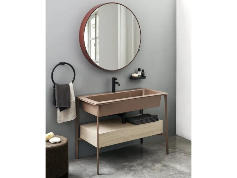 Mobile da Bagno rettangolare I Catini di Ceramica Cielo