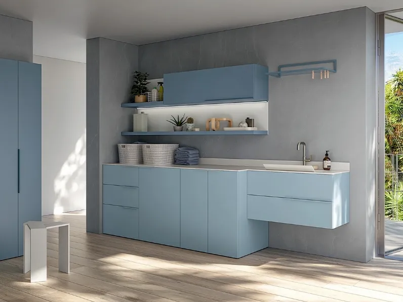 Mobile da Bagno Lavanderia 19 in melaminico e laccato di Idealbagni