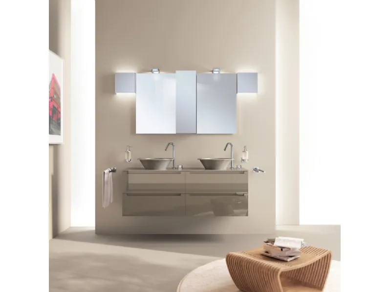 Mobile da Bagno Idro Laccato Lucido Grigio Tundra di Scavolini Bathrooms