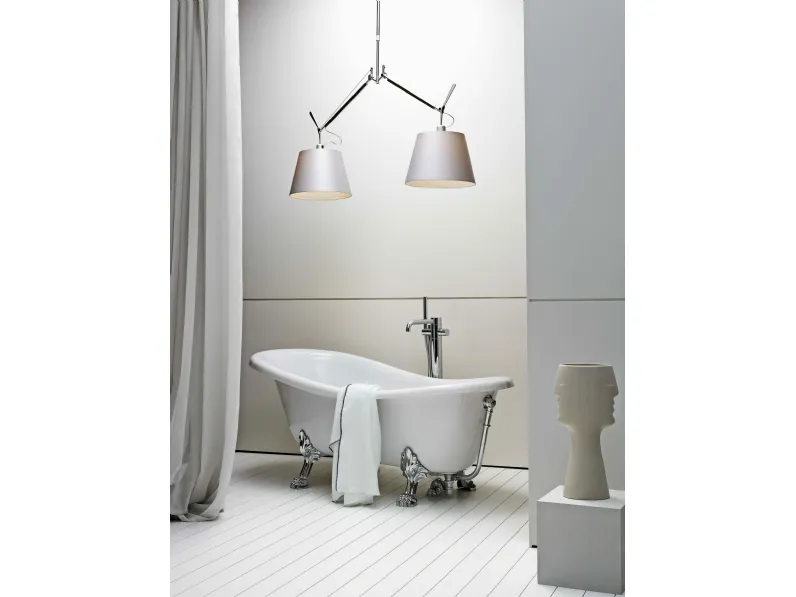 Vasca da Bagno classica con piedini in metallo argentato Jubilaeum 05 di Azzurra Ceramica
