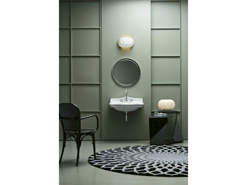 Lavabo a parete in ceramica bianca Jubilaeum 01 di Azzurra Ceramica