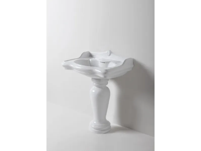 Lavabo a colonna dalle linee classicheggianti rivisitate in stile moderno Jubilaeum 04 di Azzurra Ceramica